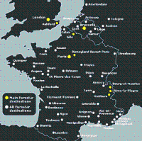 Eurostar Trains Route Map