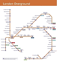London Overground trains Route Map